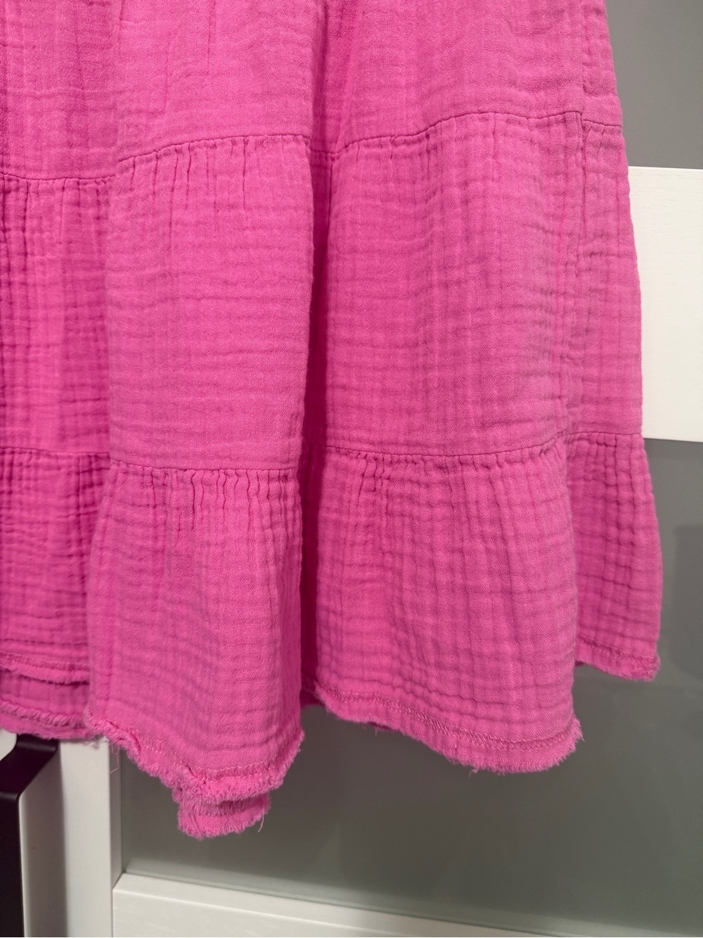 Aerie Gauze Tiered Mini Skirt Pink - Picture 6 of 9